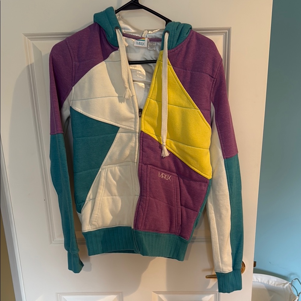 Matix Vibrant Geometric Zip Up Hoodie